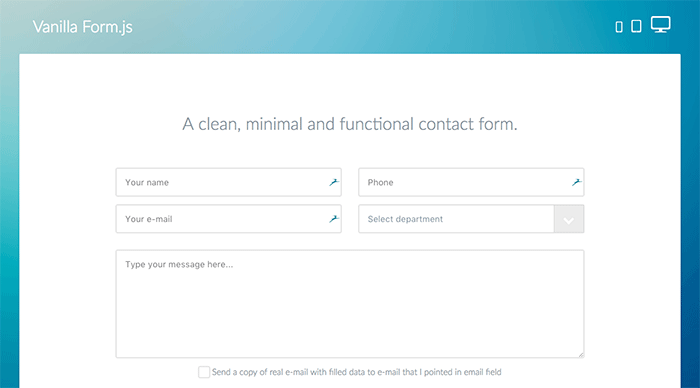 contact form guidelines vanilla form