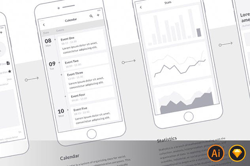 Mobile Wireframe Kit