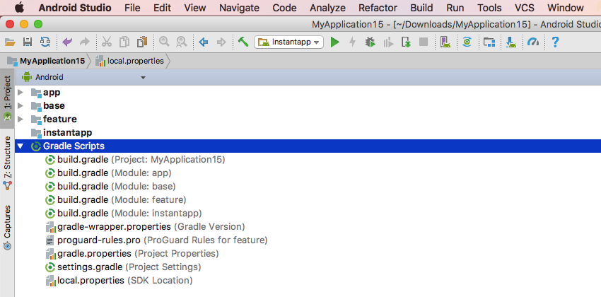 android instant app basic structure