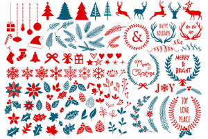christmas design elements winter design elements