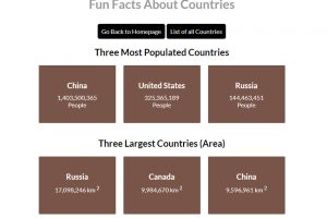 country app homepage