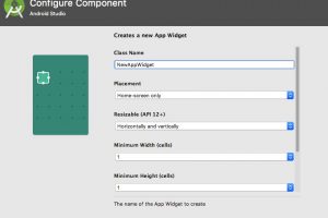 create android app widget appwidget