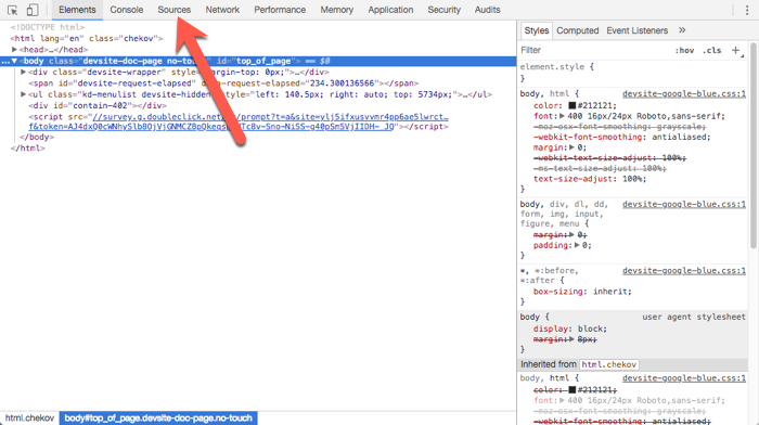 chrome developer tools advanced debugger