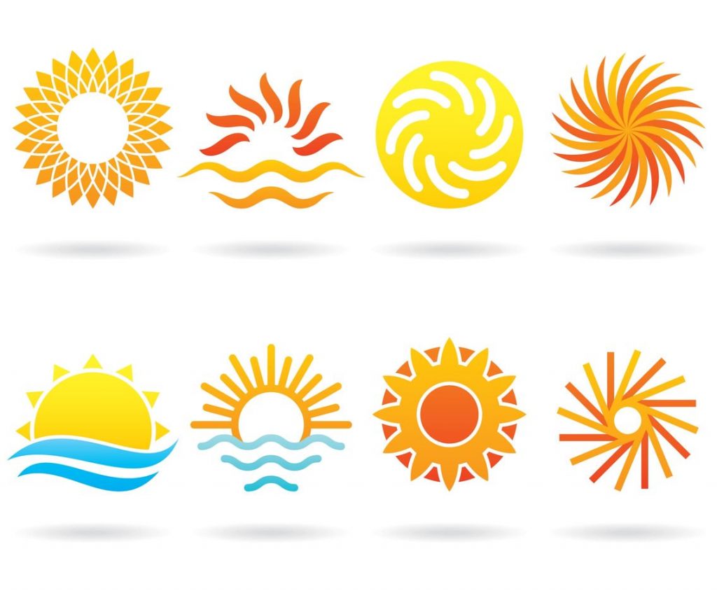summer design elements sun