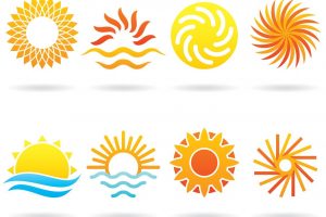 summer design elements sun