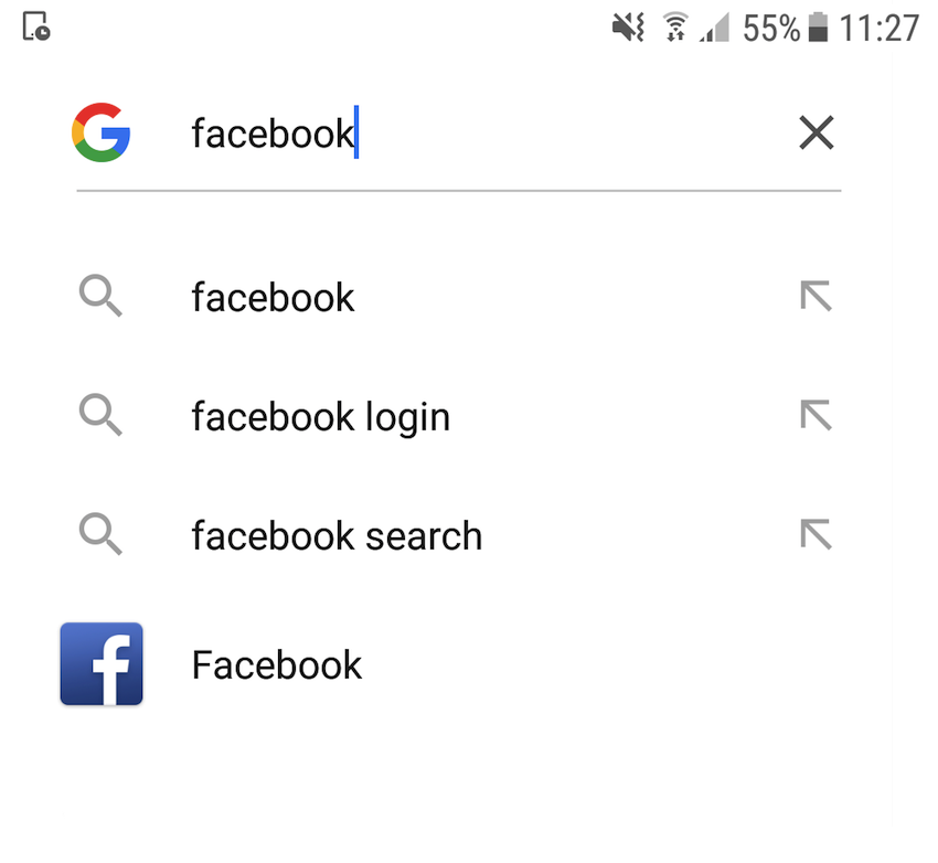 android predictive apps google search