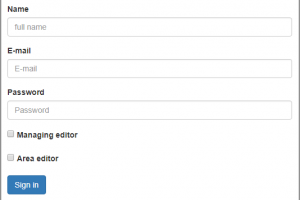 bootstrap form sample