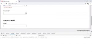 Angular registration form