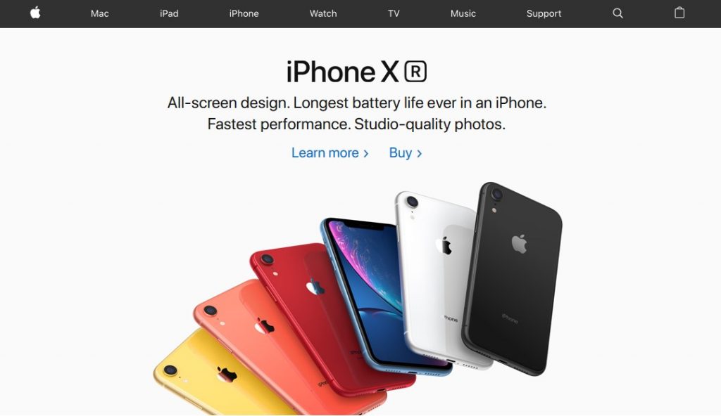 best website designs apple
