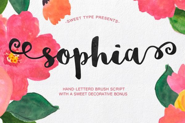 Sophia E Free Handlettered Brush Script Font