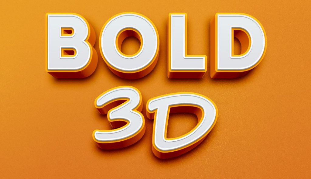 Bold D Text Effect