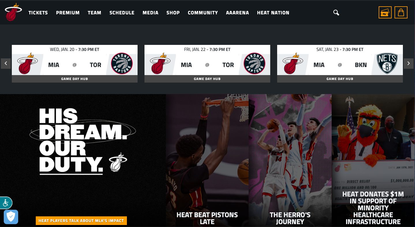 20 Examples of Cool Sports Websites Medianic