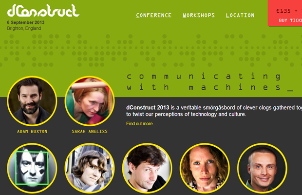 dconstruct development conference 2013 green website homepage
