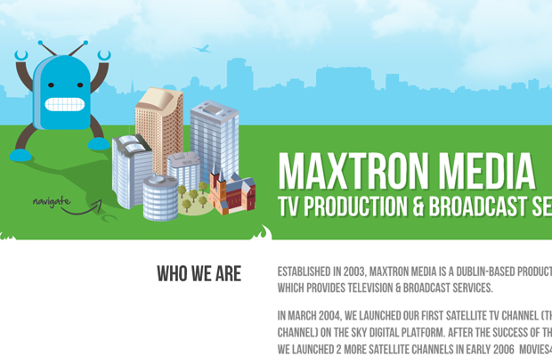 Maxtron Media TV television production studio green website