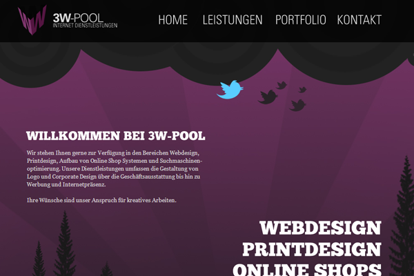 3W WWW Web Design studio agency germany purple