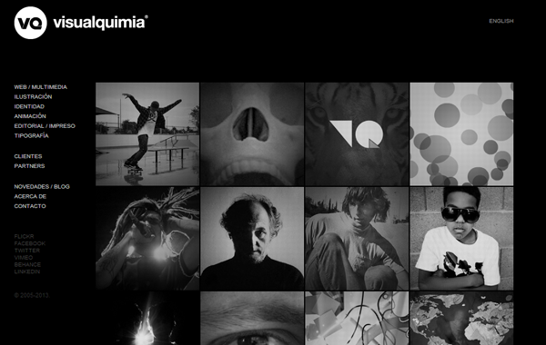 colorless black white portfolio website inspiration