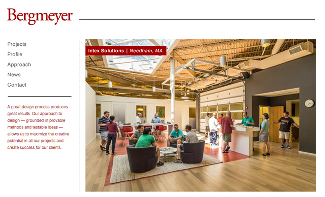 bergmeyer homepage website layout architecture