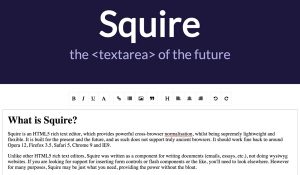 Using Squire a Lightweight HTML Rich Text Editor