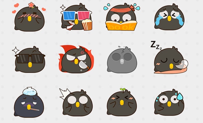 black dark crow emoticons emoji