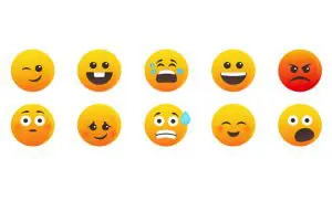 orange yellow smileys circle icons