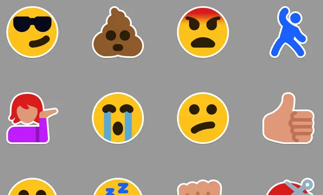 bright stickers emoticons