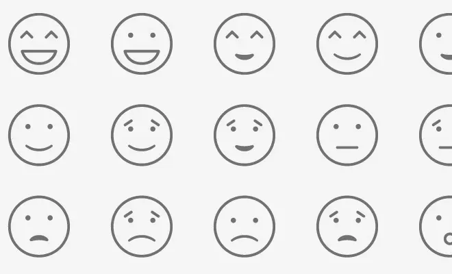 flat thin line icons smiley