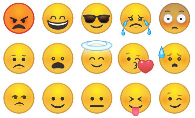 goofy faces smilies yellow