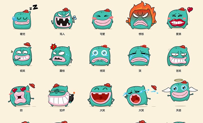 green monster emoji iconset
