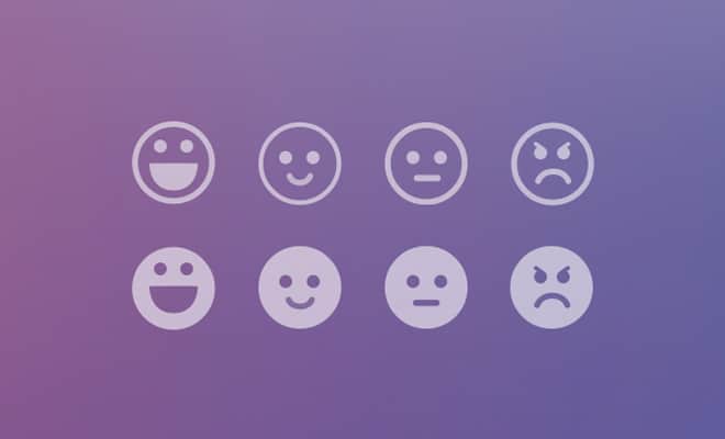 thin flat translucent colorful smiley