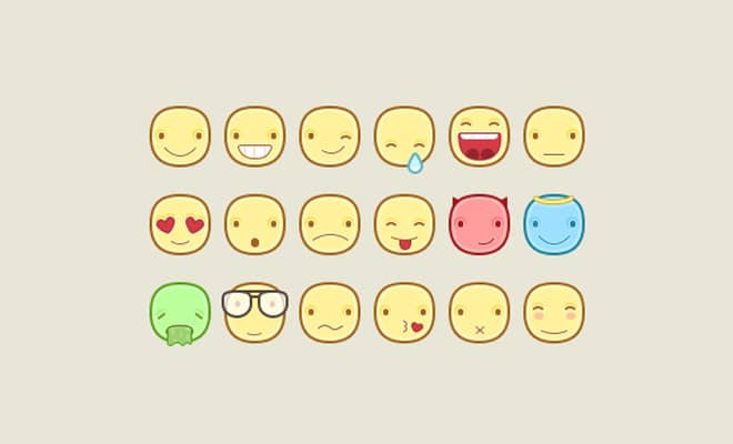 iconset emojis cute faces