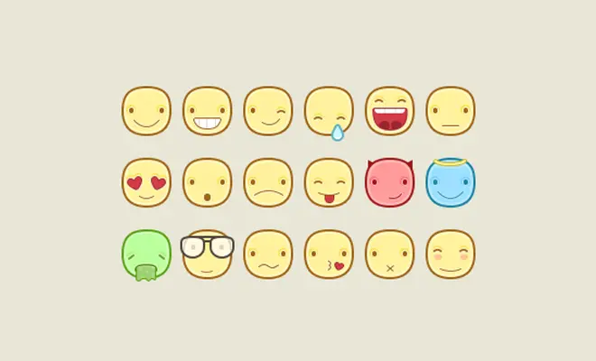 iconset emojis cute faces