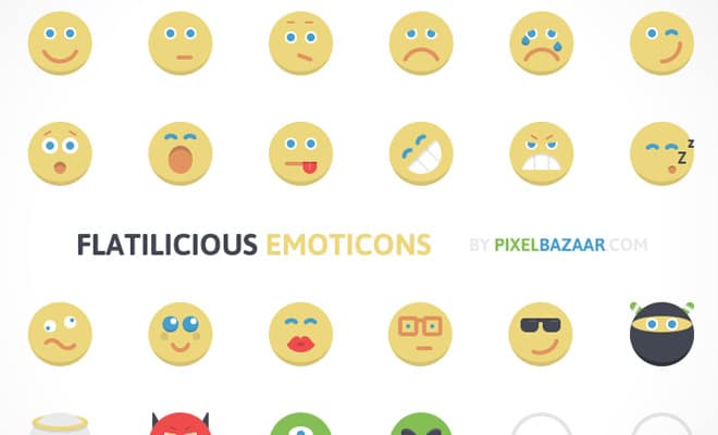 flat iconset emoticons flatilicious