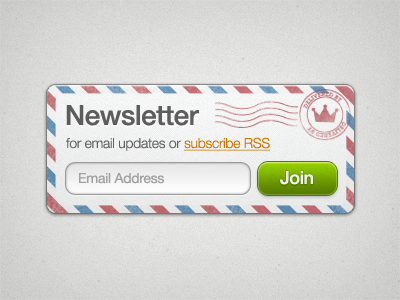 Newsletter signup page form template
