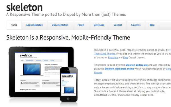 skeleton drupal theme freebie basic bare bones