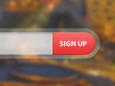 Big red button signup form textured