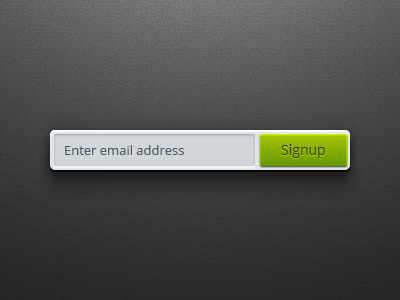 green gradient button shadow input fields subscription