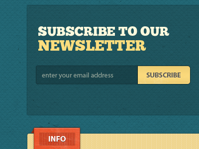 Signup for our newsletter form