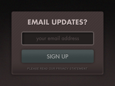 Dark website form ui design layout