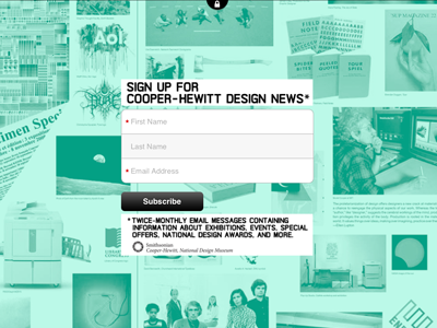 Mobile green signup form custom iPad