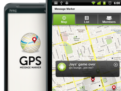 Android mobile GPS maps view marker design