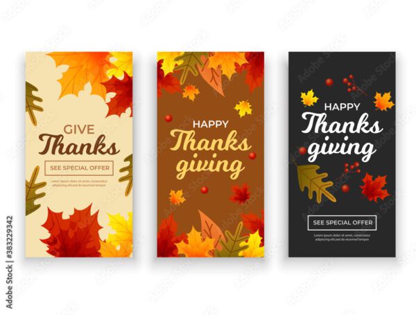 Thanksgiving Card Background & Social Media Template
