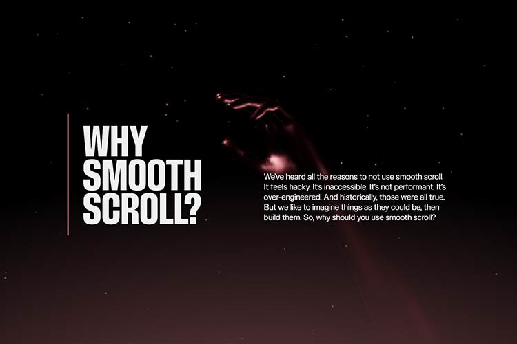 Example from Lenis Smooth Scroll Library