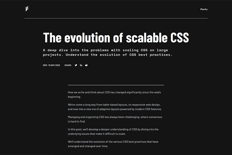 Example from The evolution of scalable CSS