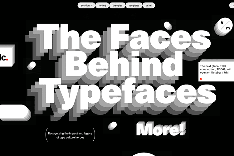 Example from The Faces Behind Typefaces