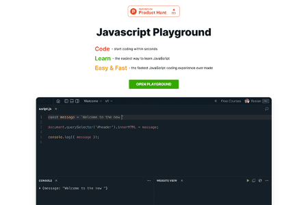 Tiny Little Tool for Web Designers Javascript Playground