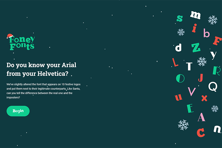 Example from Foney Fonts Logo Quiz