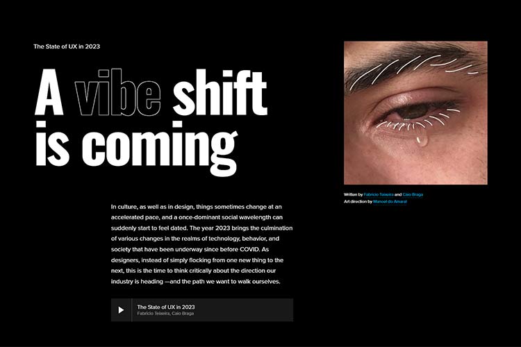 Example from The State of UX in 2023