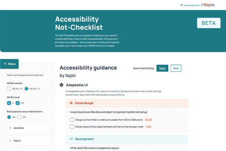 Tiny Little Tool for Web Designers Accessibility Not-Checklist