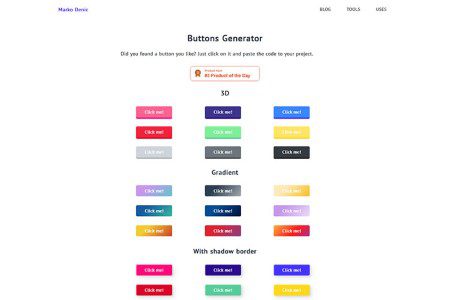 Tiny Little Tool for Web Designers Buttons Generator