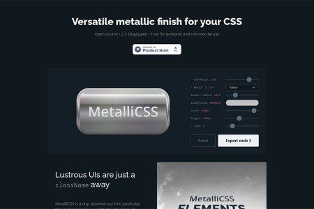 Tiny Little Tool for Web Designers MetalliCSS